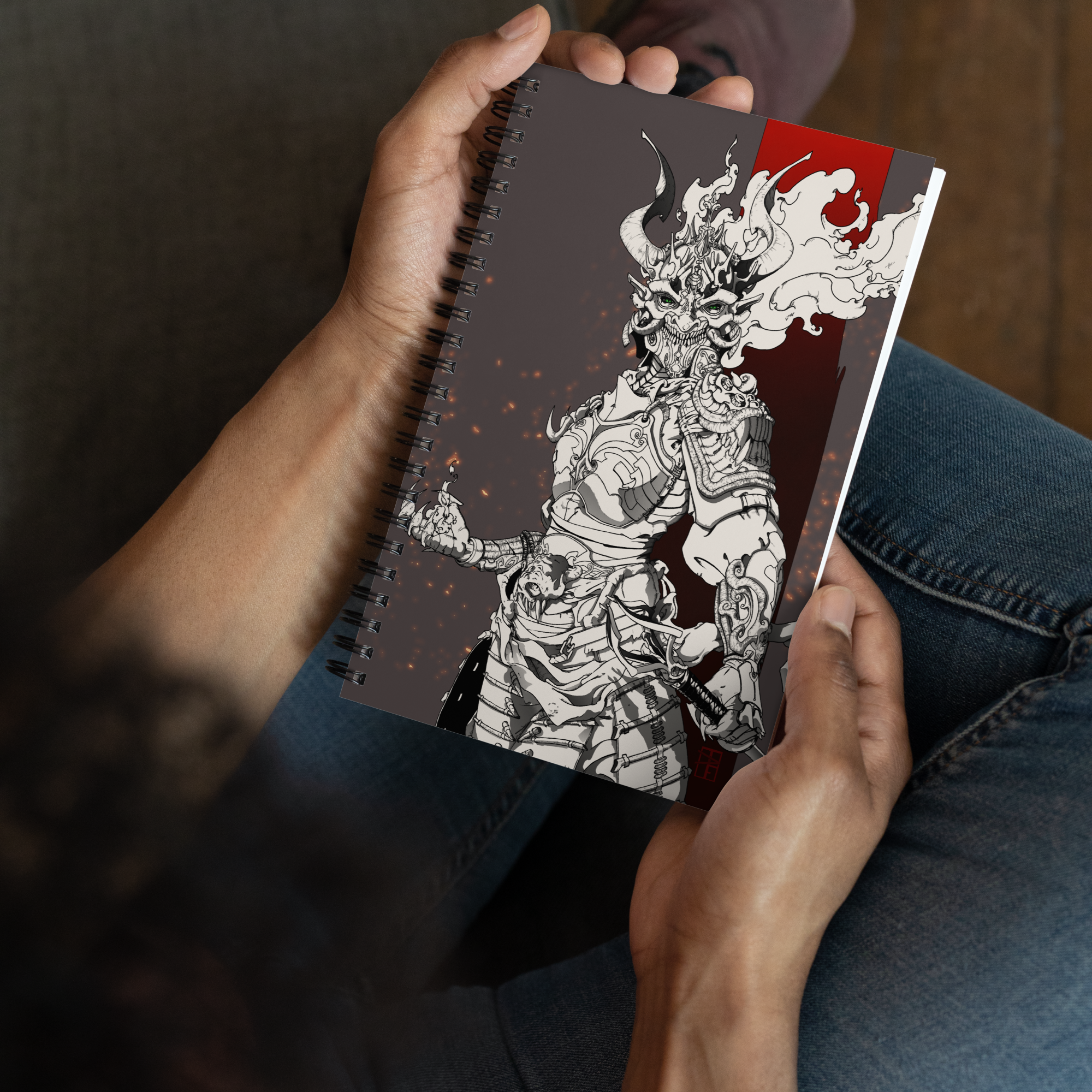 Oni Samurai (female) Spiral notebook