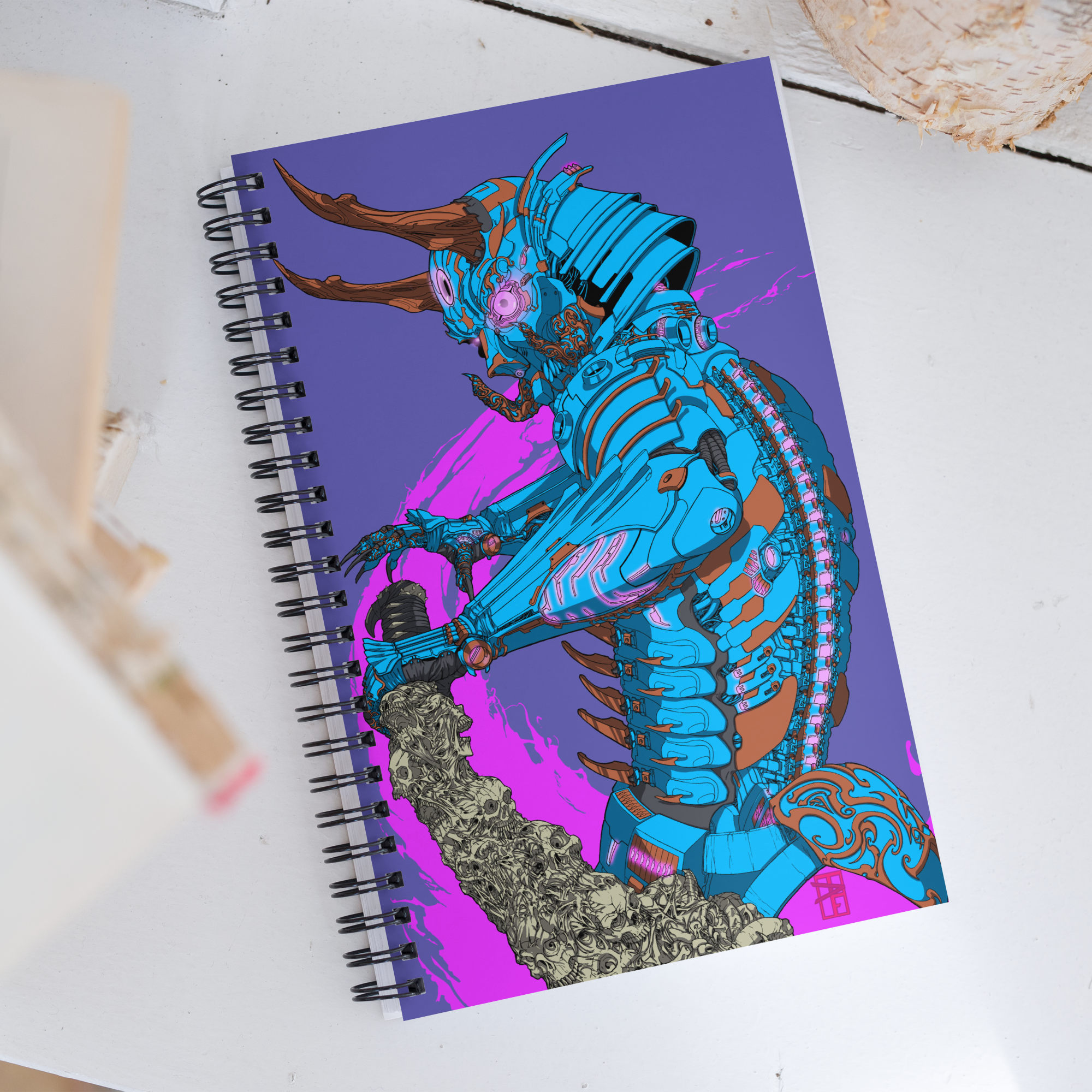 Cyberdemon Spiral notebook