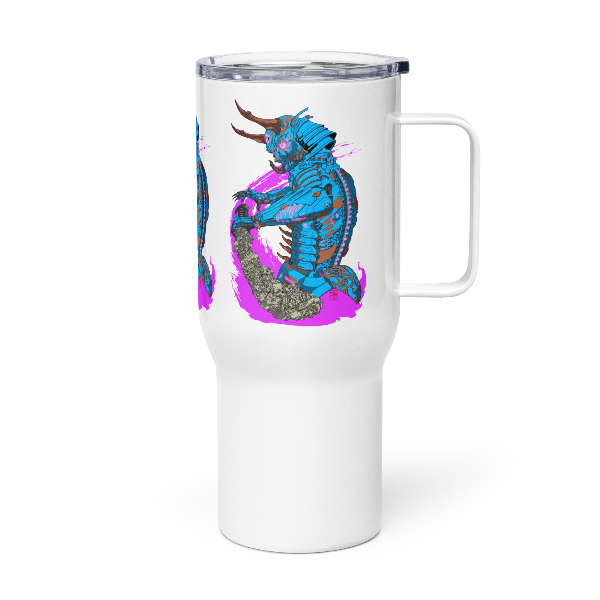 Cyberdemon Travel mug (with handle!)