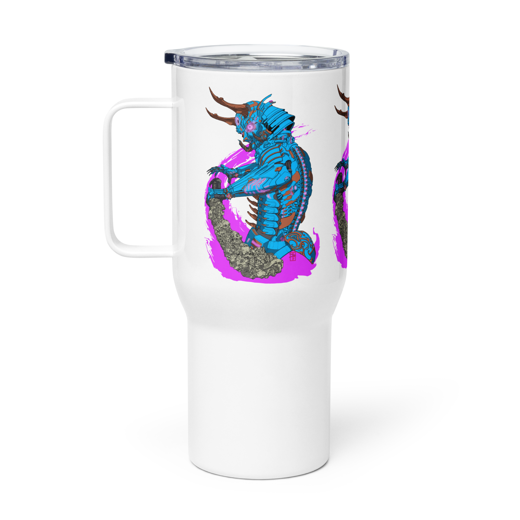 Cyberdemon Travel mug (with handle!)