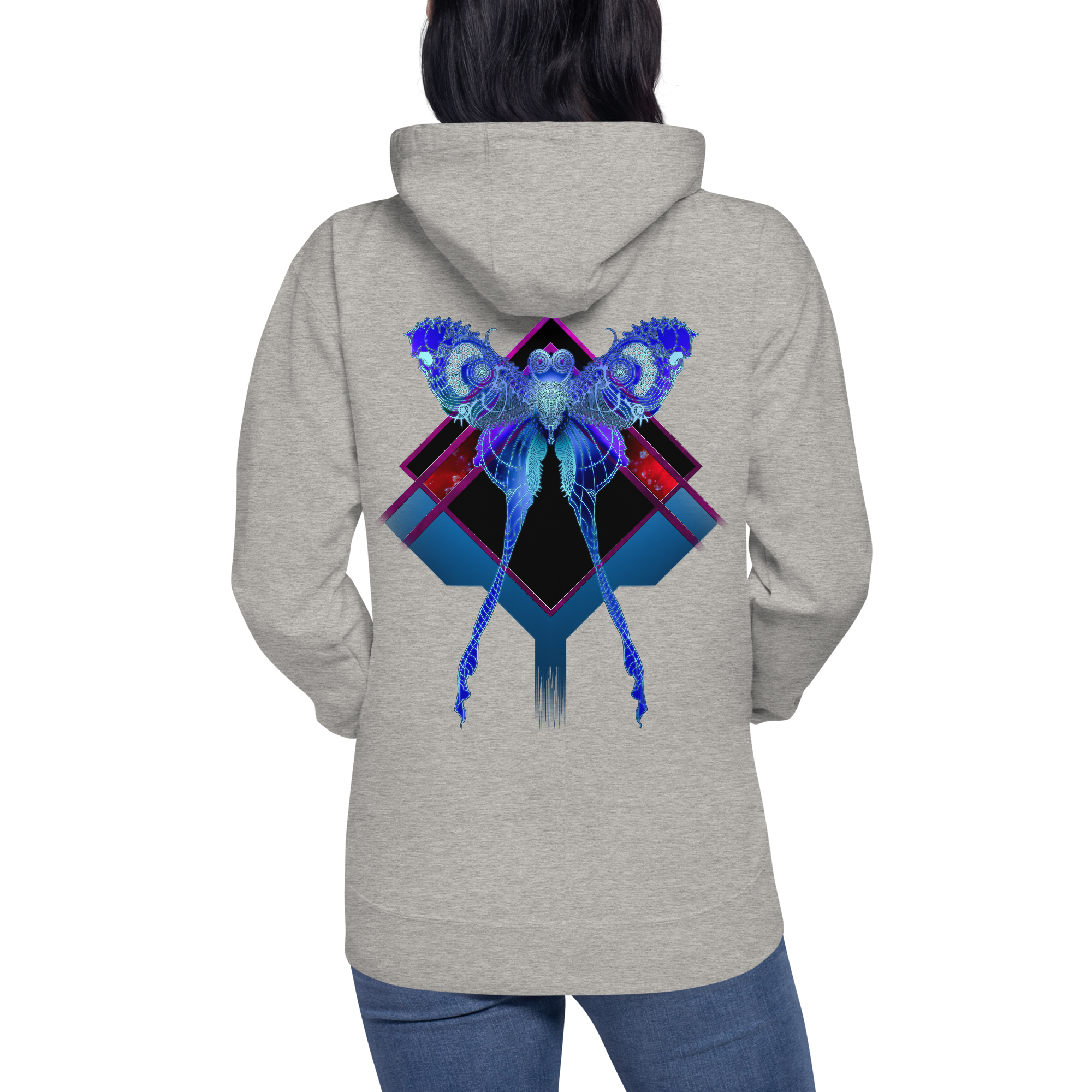 Lunar Death Moth Alt Hoodie ((Unisex)