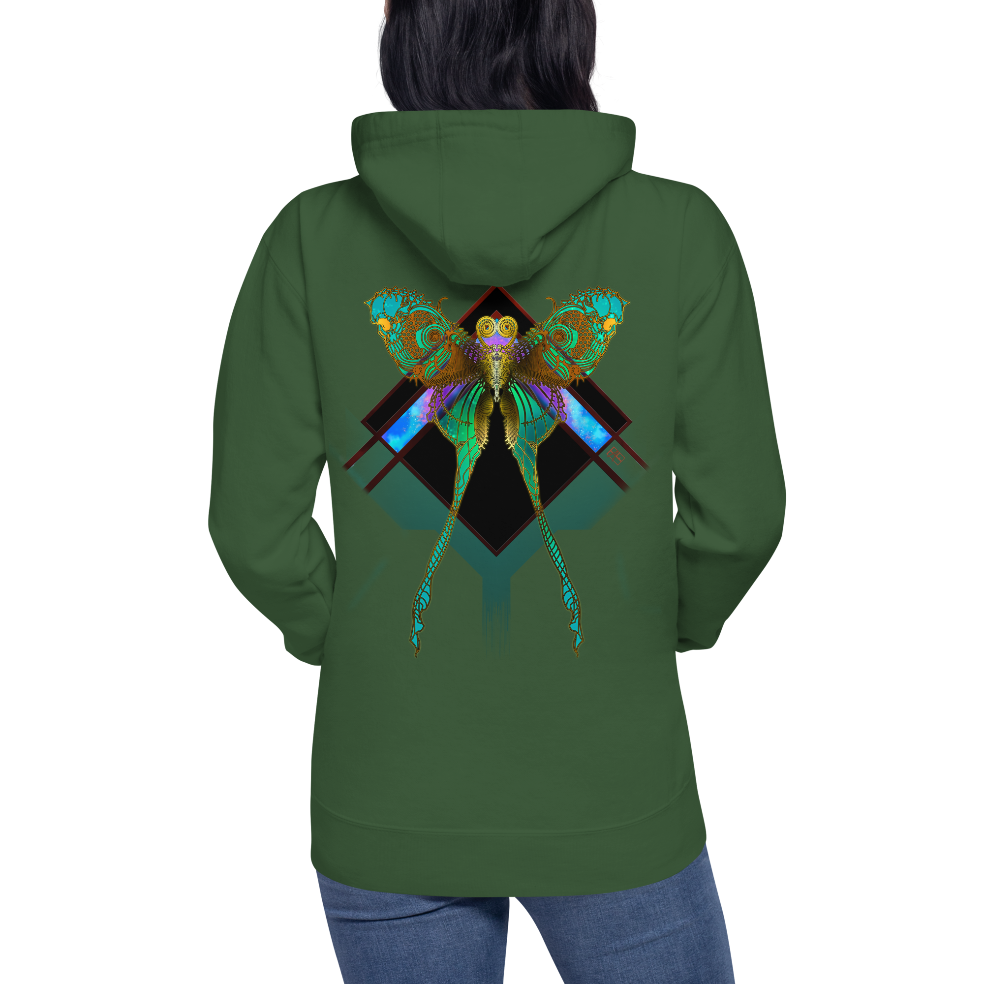 Lunar Death Moth Hoodie (Unisex )