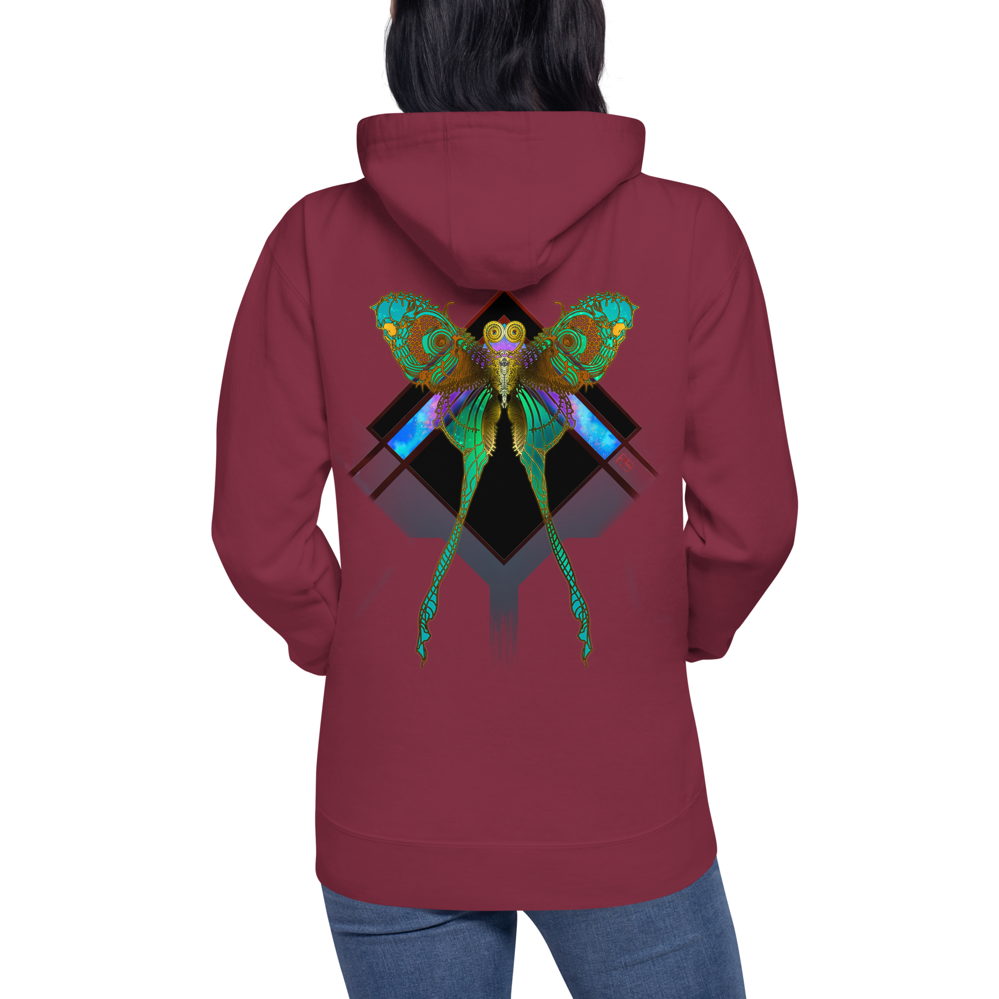 Lunar Death Moth Hoodie (Unisex )