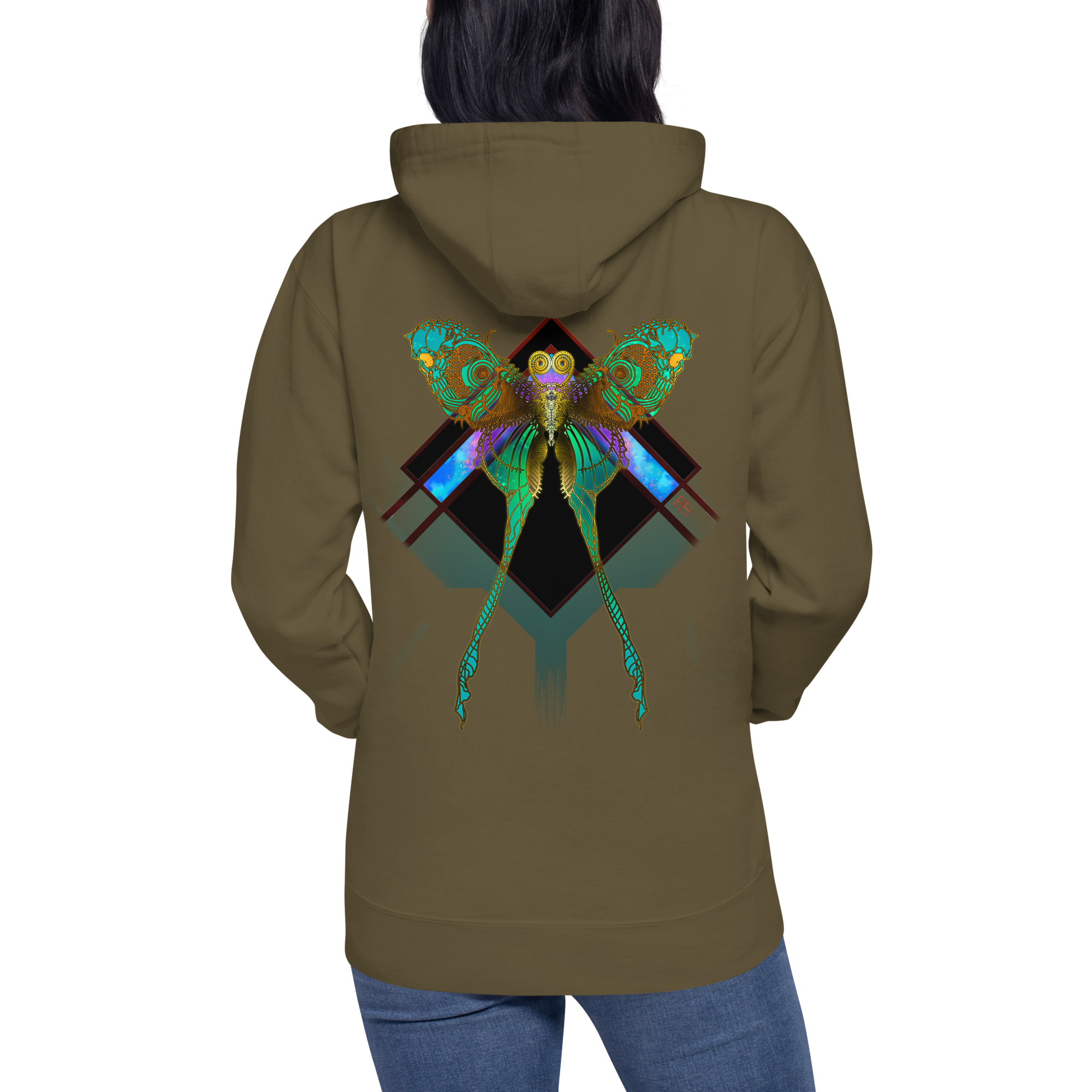 Lunar Death Moth Hoodie (Unisex )