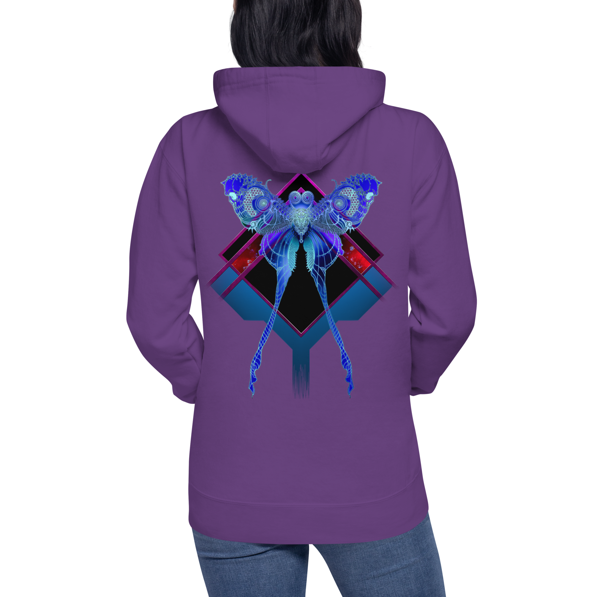 Lunar Death Moth Alt Hoodie ((Unisex)