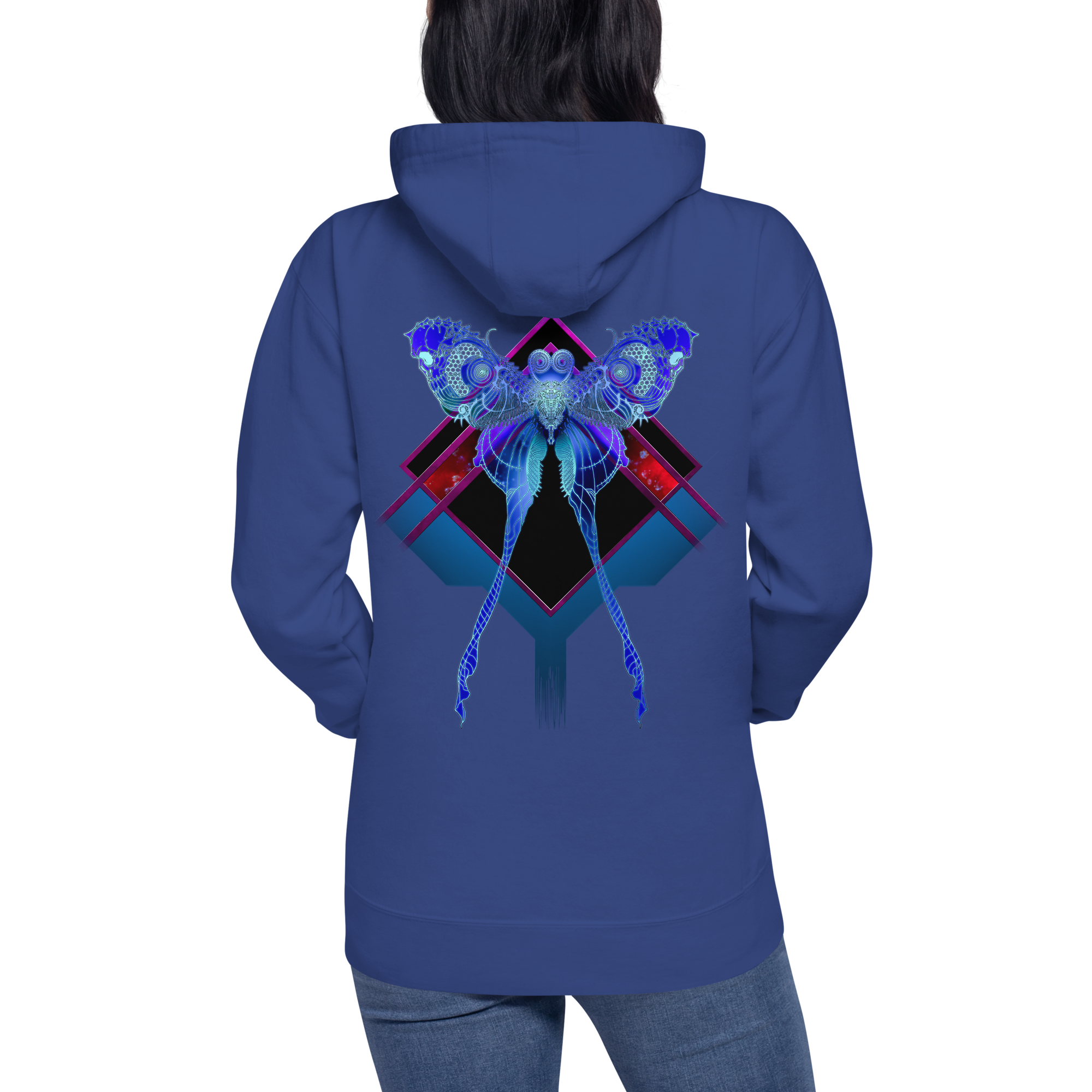 Lunar Death Moth Alt Hoodie ((Unisex)